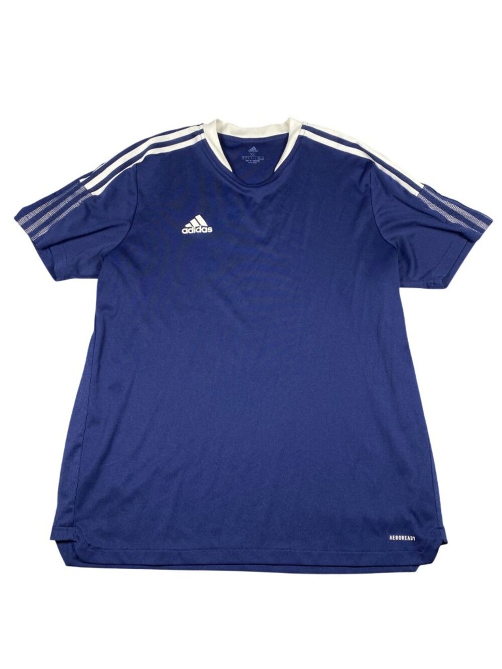 Adidas Mens XL Blue Soccer Jersey #12 Primegreen Aeroready Recycled Polyester